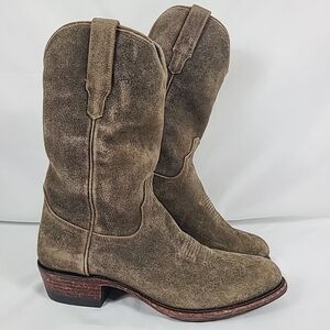NEW Tecovas The Johnny Men’s Western Boots Gravel Suede Light Brown Sz 13 D
